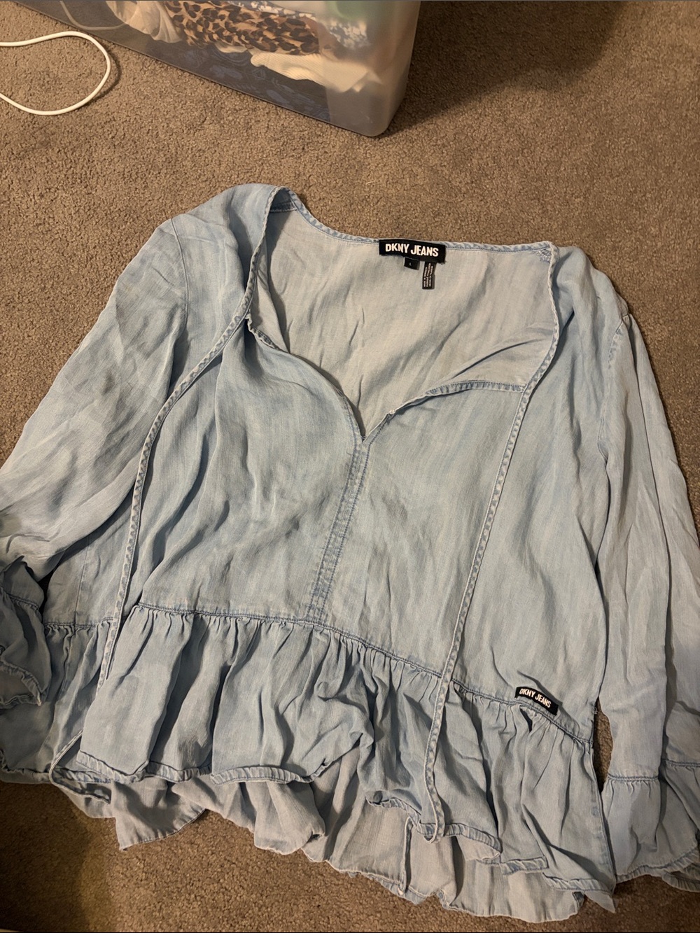 DKNY denim country top